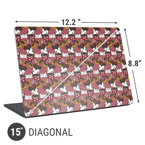 Disney Minnie Mouse Dancing Pattern Universal Laptop 15in (12.2 x 8.8in) Skin